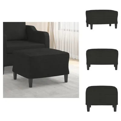 Zdjęcie produktu dla vidaXL Podnóżek czarny 60x50x41 cm tkanina - Tapicerowany stołek