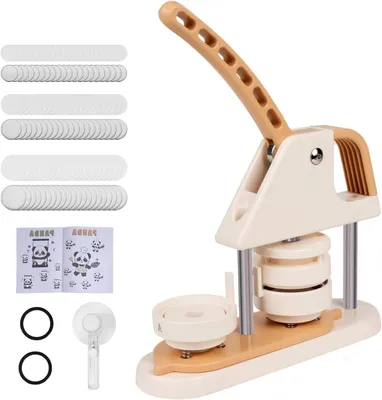 Obrázek produktu pro Stroj na výrobu odznaků - Lis na odznaky - Vlastní designy - Snadná instalace - 58 mm - Světlí růžová