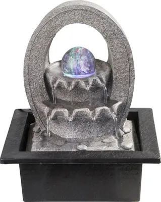 Immagine prodotto di Globo Lighting fontana in plastica grigio antico, 4x LED RGB