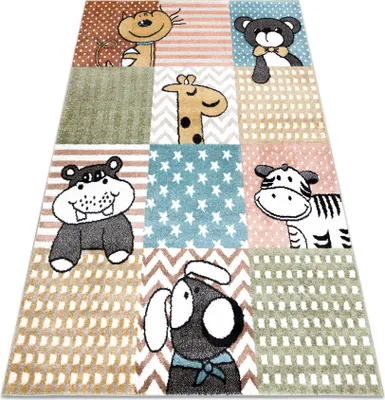 Produktbild von Teppich FUN Pets für Kinder, Tiere farbig multi Mehrfarben 240x330 cm