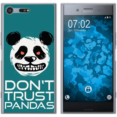 Produktbild von PhoneNatic Case kompatibel mit Sony Xperia XZ Premium Silikon-Hülle Crazy Animals Panda M2