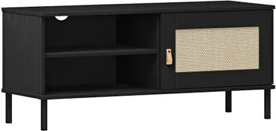 Produktbild von TV Board in Kiefer massiv schwarz 105 cm breit, WATFORD-69