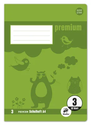 Produktbild von Staufen® 734010633 Heft PREMIUM LIN 3 - A4, 32 Blatt, 90 g/qm, DoppelPREMIUM LIN ien