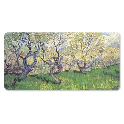 Produktbild von MuchoWow® Mauspad Mousepad Obstgarten mit blühenden Pflaumen - Vincent van Gogh 60x30 cm - Mousepads - Maus Mat - Pad - Mausunterlage - Nachhaltig