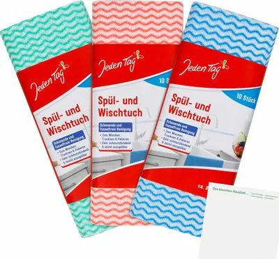 Produktbild von Jeden Tag Spül- und Wischtuch 38x50cm (10Stk Packung) + usy Block