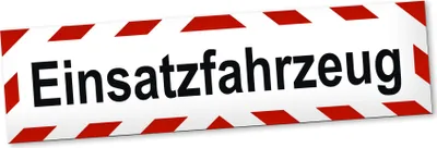 Produktbild von PantherPixel Einsatzfahrzeug Magnetschild Auto LKW Hinweisschild Magnetfolie Geschenkidee 20 x 5 cm REFLEKTIEREND