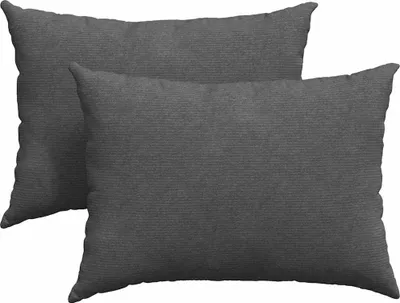 Image de vidaXL Coussins de canapé 2 pièces gris foncé 70 x 50 cm Tissu velours côtelé