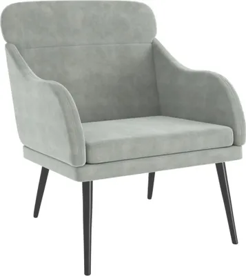 Immagine prodotto di vidaXL Poltrona grigio chiaro 63x76x80 cm in velluto