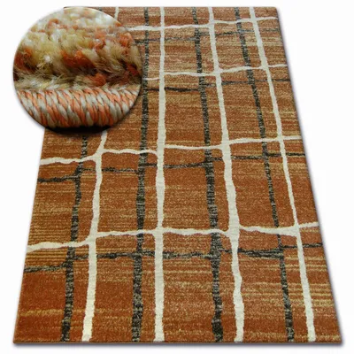 Image de Tapis SHADOW 9359 rouillé / crème marron 80x150 cm