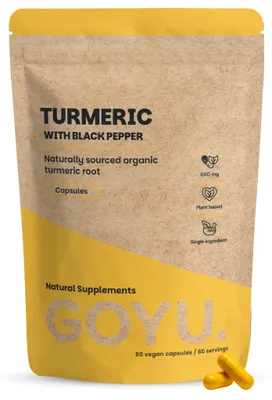 Productafbeelding van Goyu Kurkuma met Piperine Capsules Biologisch - Curcuma Longa - 60 Capsules (60 capsules)