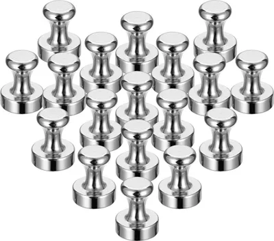 Produktbild von Extra starke Neodym-Magnete, Packung mit 18 Kegelmagneten Mini-Metallmagnete Druckstifte für magnetische Whiteboard Whiteboard Kühlschrank (12 x 16 mm)