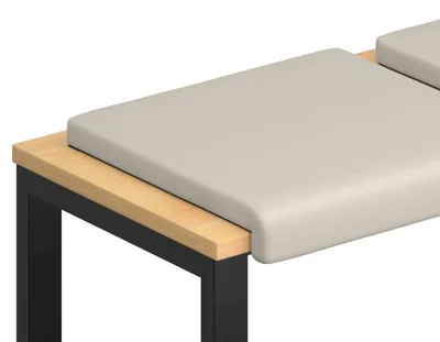 Produktbild von vidaXL Bankkissen 2 stk. Strukturiertes Samt Hafer Tiefe 35 cm
