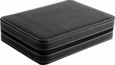 Image de 1Pc 8 Grids Watch Display Storage Box Portable Zipper Travel Collector Case Organizer (Black)