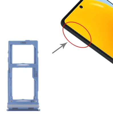 Produktbild von Dual Sim + Micro SD Karten Halter Adapter für Samsung Galaxy M52 5G Blau