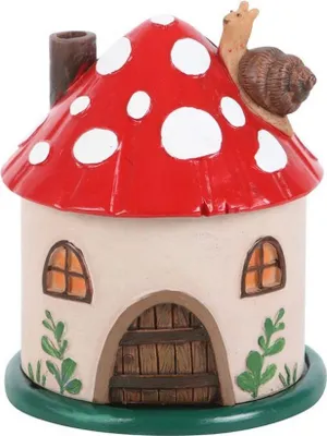 Produktbild von Something Different - Räucherkegelhalter, Harz, Pilzhaus SD6213 (Einheitsgröße) (Beige/Rot/Weiß)