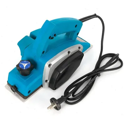 Immagine prodotto di Pialla elettrica manuale - Pialla - 800 W - 16.000 giri/min - 220 V CA - Profondità di taglio 1–2 mm - Ampio scarico trucioli - Blocco di sicurezza - Blu