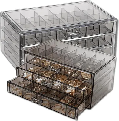 Immagine prodotto di EDIBAZZAR | Grande portagioie con 72 scomparti - organizzatore triplo