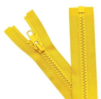 Produktbild von Trennende Jackenreißverschlüsse 51 cm Kunststoff Gelb 2 Stück