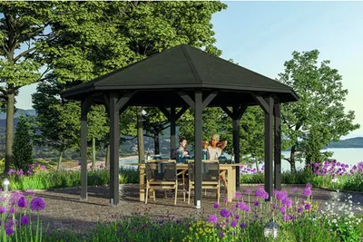 Produktbild von Pavillon SKAN HOLZ Nice 2 Leimholz Ø 484 cm anthrazit