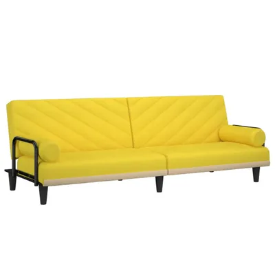 Immagine prodotto di Divano Letto con Braccioli Giallo Chiaro in Tessuto