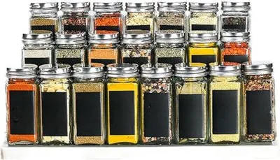 Immagine prodotto di Barattoli per erbe aromatiche da 120 ml, 25 pezzi, con dosatore e etichette