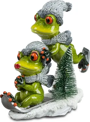 Produktbild von Frosch Paar Frau Mann Kröte Gecko Lurch Deko Figur Skulptur Objekt Froschkönig
