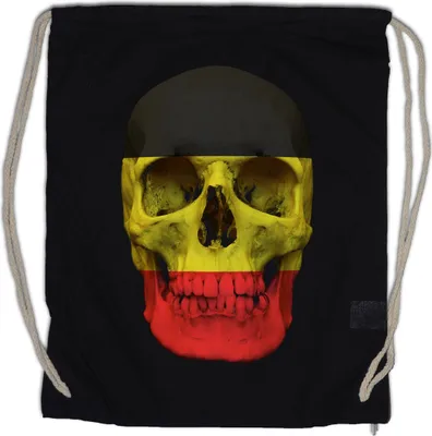 Produktbild von Urban Backwoods Classic Belgium Skull Flag, Turnbeutel, Farbe: Schwarz