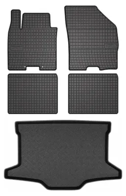 Zdjęcie produktu dla Dywaniki gumowe + mata bagażnika do Suzuki Baleno II 2015- – czarne, dopasowane – Wielganizator SolidPRO