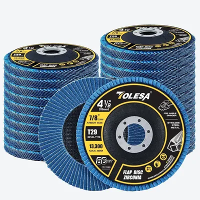 Obrázok produktu pre Brúsne kotúče, priemer 115 mm, zrniteľnosť 80, typ 29, zirkónoxid, 24 kusov, určené pre uhlové brúsky, vhodné na kov a nehrdzavejúcu oceľ