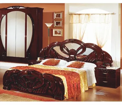 Produktbild von Casa Padrino Luxus Barock Doppelbett Dunkelbraun 160 x 200 cm - Barock Möbel -  Italy