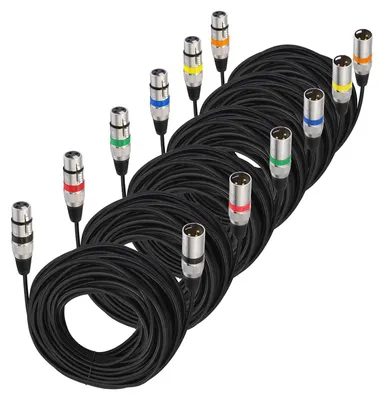 Produktbild von XLR Mikrofonkabel, Nylonummantelung, 3-Pin, 1,5 m, für Audioanwendungen