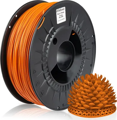 Produktbild von MIDORI® 3D Drucker 1,75mm PLA Filament 1kg Spule Rolle Premium Orange RAL2000