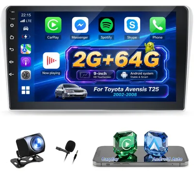 Productafbeelding van 2+32G Android-autoradio voor Toyota Avensis 2002-2008 met draadloze Carplay
