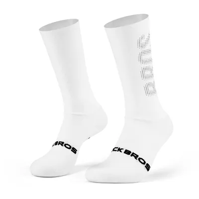 Immagine prodotto di ROCKBROS 1 paio di calze da ciclismo Calze da bici da strada traspiranti Calze a compressione per corsa, fitness, allenamento per uomo e donna Bianco-Argento M