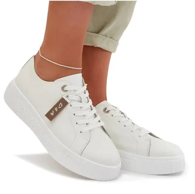 Zdjęcie produktu dla Sneakersy Damskie Z Naturalnej Skóry D&A GR61-5591 Białe 40