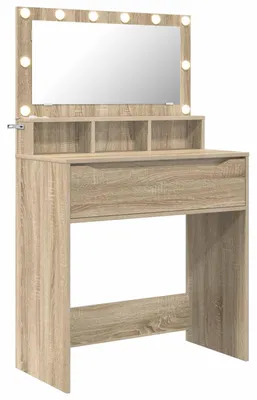Image de vidaXL Coiffeuse de chambre à coucher chêne Sonoma 80 x 39,6 x 135 cm