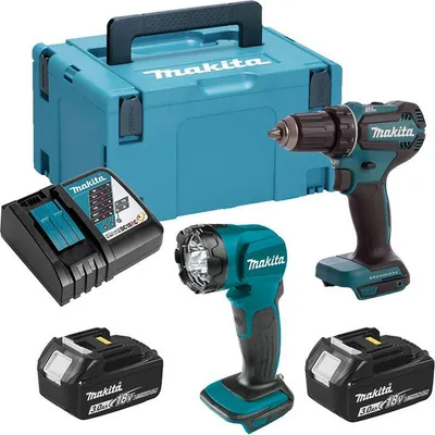 Zdjęcie produktu dla Zestaw Combo 18V Ddf485 + Dml815 3*3.0Ah