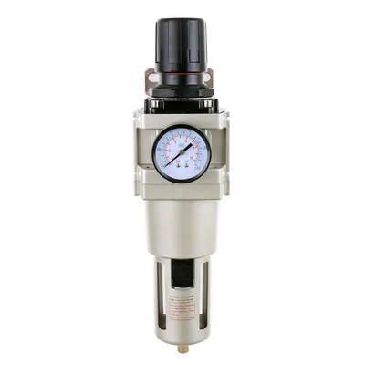 Produktbild von Luftfilter mit Druckminderer, 1 Zoll, Trocknerstaubspule mit Manometer
