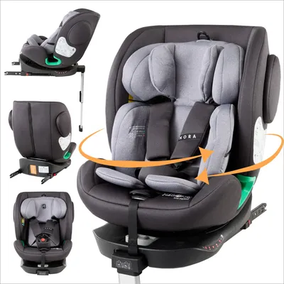Obrázek produktu pro Dětská autosedačka FableKids® NORA i-Size 40-150 cm | otočná o 360° | šedá ECE R129/04