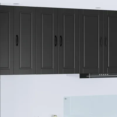 Produktbild von PUEAZU Wandschrank PORTO Schwarz 60 x 31 x 80 cm Holzwerkstoff - Küchenschränke &39740