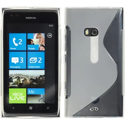 Produktbild von PhoneNatic Case kompatibel mit  Nokia Lumia 900 - clear Silikon Hülle S-Style + 2 Schutzfolien