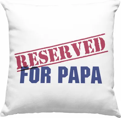 Produktbild von Trendation - Reserved For Papa Geschenk Deko-Kissen mit Füllung 40x40 Geschenkidee Lustig Spruch Vater Vatertag Lustige Geschenkidee (Blau)