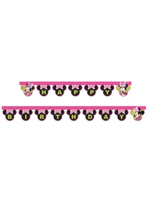 Produktbild von Disney Minnie Girlande und Banner -Happy Helpers - Happy Birthday - 200 c