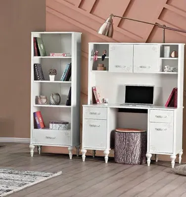 Produktbild von Jugendzimmer Set Schreibtisch Bücherregal Komplett 2tlg JVmoebel
