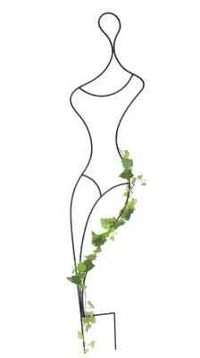 Zdjęcie produktu dla DanDiBo Design pomoc do wspinaczki metalowa krata 140 cm czarna Mrs Gracia pomoc do wspinaczki wtyczka gruntowa uchwyt na kwiaty kolumna kratowa