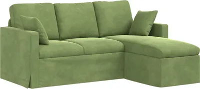 Obrázok produktu pre vidaXL Pohovka svetlozelená 178 x 134 x 80 cm zamatová