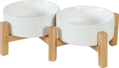 Obrázek produktu pro Miska keramická KERAMO DUO 600ml bílá Zolux