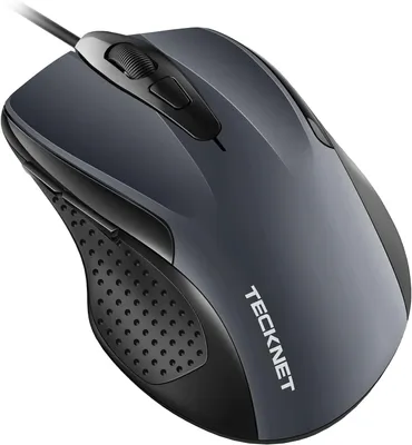Produktbild von mit Kabel, Computermaus mit 6 Tasten, 6400 DPI, Ergonomisches Optical Business Kabelgebundene Maus für PC, Laptop, USB-Kabel 150 cm