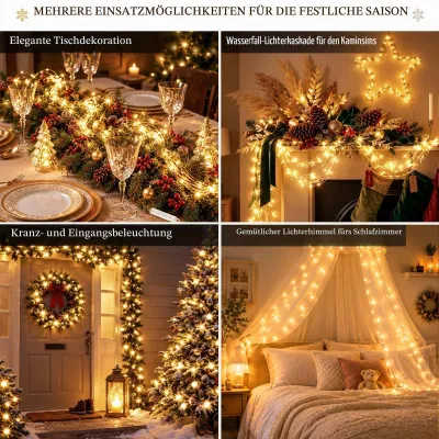 Obrázek produktu pro Joycome Lichterschweif, vánoční osvětlení s napájením, teplá bílá barva, délka 1 metr, 100 LED diod