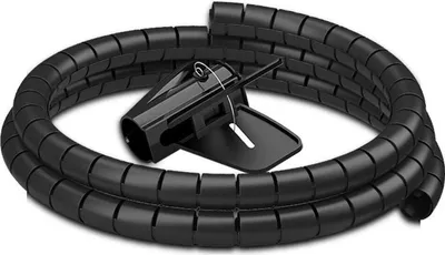 Produktbild von Jumada's - Spiralschlauch - Kabelschlauch - Schwarz - 2M/2Meter - 16MM - Ordentlich verstaut - Mit praktischem Einfädelwerkzeug!